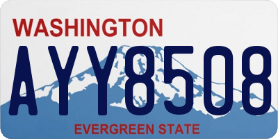 WA license plate AYY8508