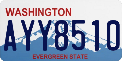 WA license plate AYY8510