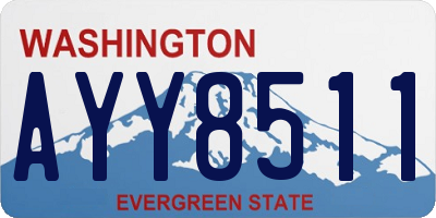 WA license plate AYY8511