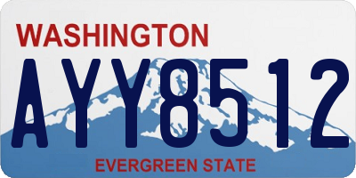 WA license plate AYY8512