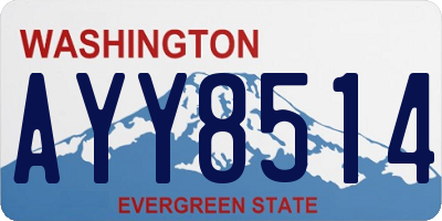 WA license plate AYY8514