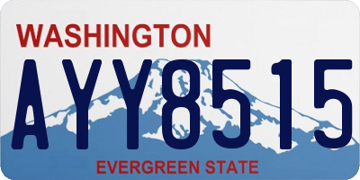 WA license plate AYY8515