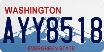 WA license plate AYY8518