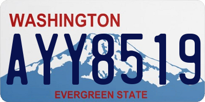 WA license plate AYY8519