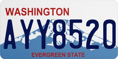 WA license plate AYY8520