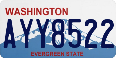 WA license plate AYY8522