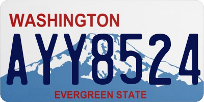 WA license plate AYY8524