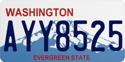 WA license plate AYY8525