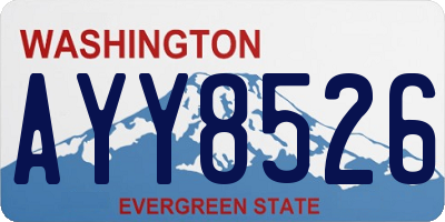 WA license plate AYY8526