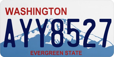 WA license plate AYY8527