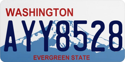 WA license plate AYY8528