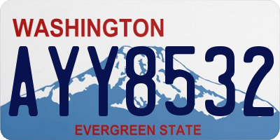 WA license plate AYY8532