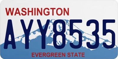 WA license plate AYY8535