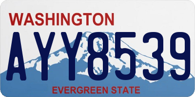 WA license plate AYY8539