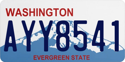 WA license plate AYY8541