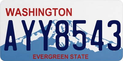 WA license plate AYY8543