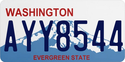 WA license plate AYY8544