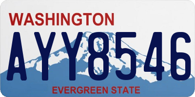 WA license plate AYY8546