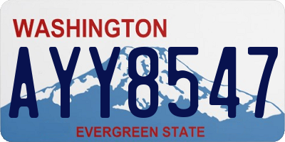 WA license plate AYY8547