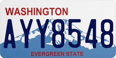 WA license plate AYY8548