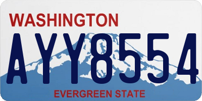 WA license plate AYY8554