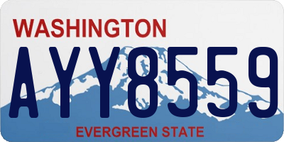 WA license plate AYY8559