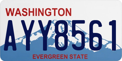 WA license plate AYY8561