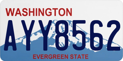 WA license plate AYY8562