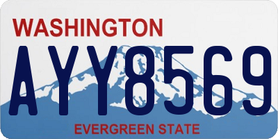 WA license plate AYY8569