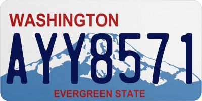 WA license plate AYY8571