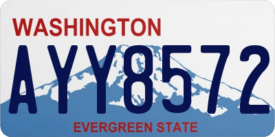 WA license plate AYY8572