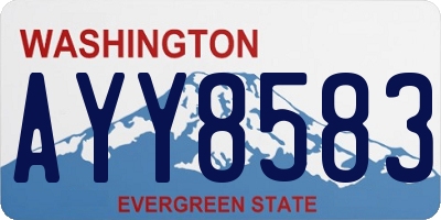 WA license plate AYY8583