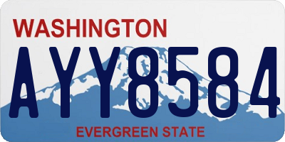 WA license plate AYY8584