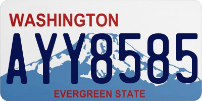 WA license plate AYY8585