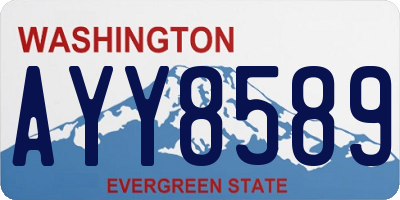 WA license plate AYY8589