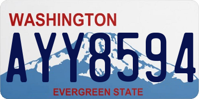 WA license plate AYY8594