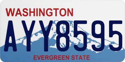 WA license plate AYY8595