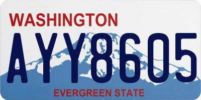 WA license plate AYY8605