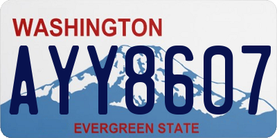 WA license plate AYY8607