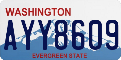 WA license plate AYY8609