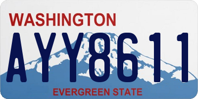 WA license plate AYY8611