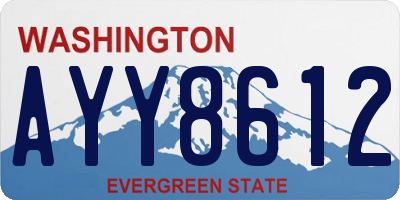 WA license plate AYY8612