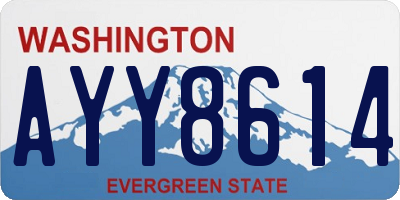 WA license plate AYY8614