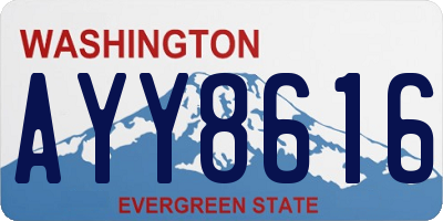 WA license plate AYY8616