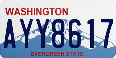 WA license plate AYY8617