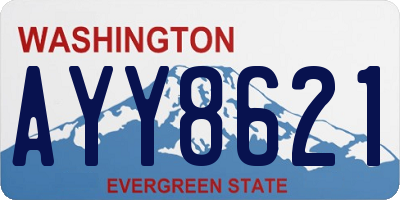 WA license plate AYY8621