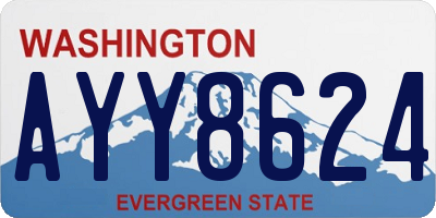 WA license plate AYY8624