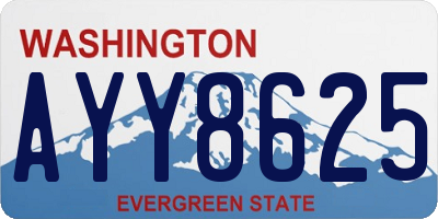 WA license plate AYY8625