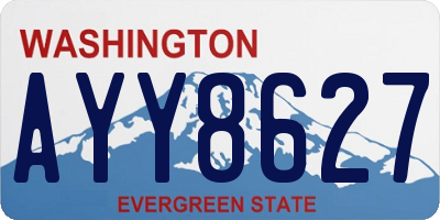 WA license plate AYY8627