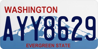 WA license plate AYY8629